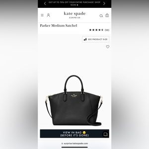 Kate Spade Parker medium satchel, black